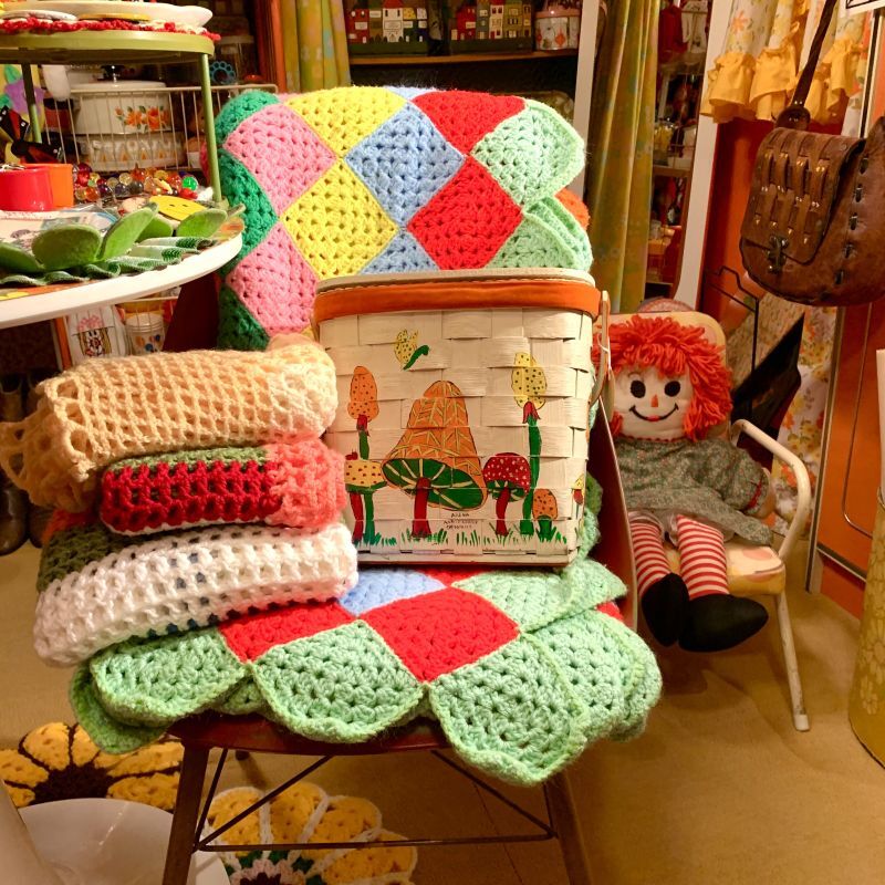 画像2: Colorful knit blanket  (M)