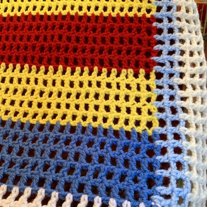 画像: Colorful knit blanket  (M)