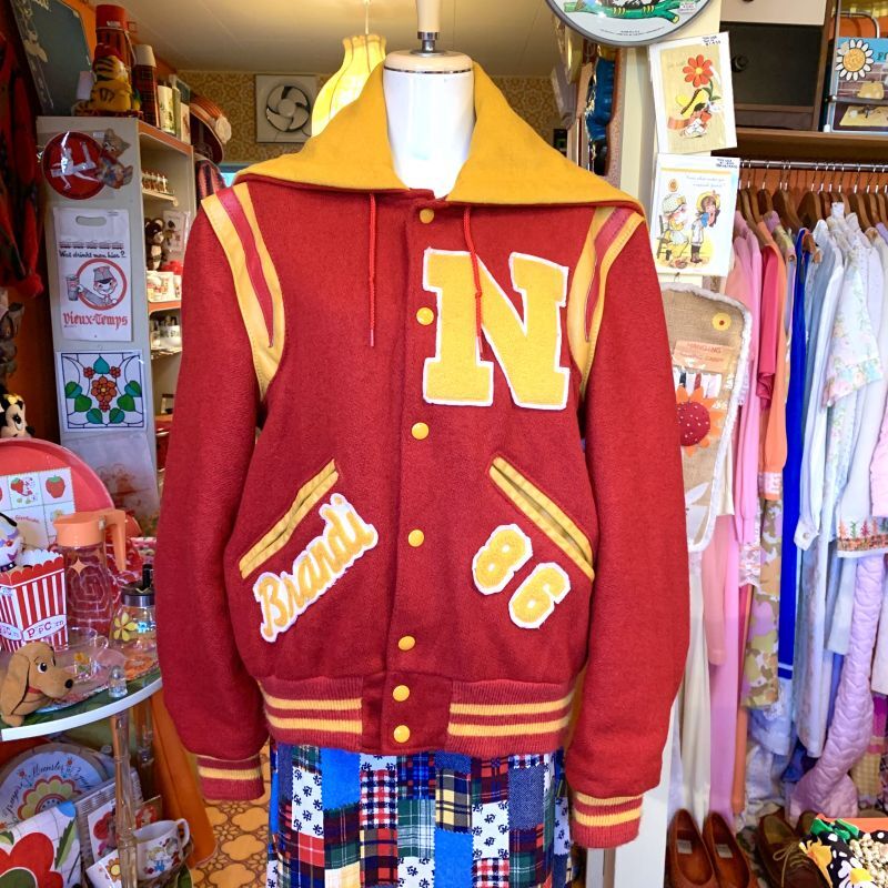 画像: 70'S Sailor collar leather switch stadium jumper