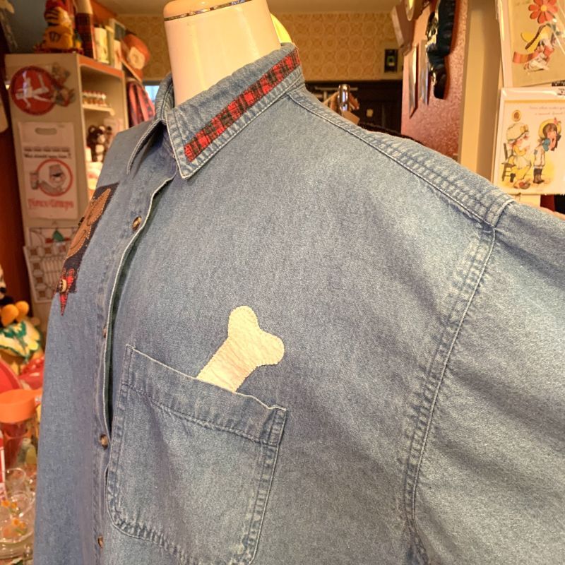 画像: Lovelydog  patch denim shirt