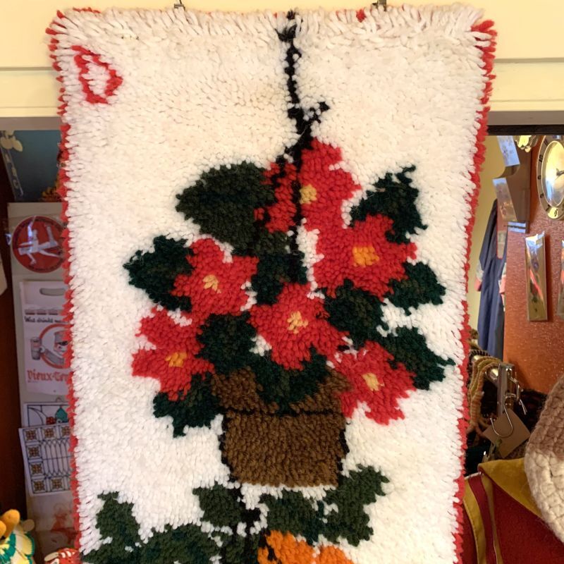 画像: Flower vintage rug tapestry