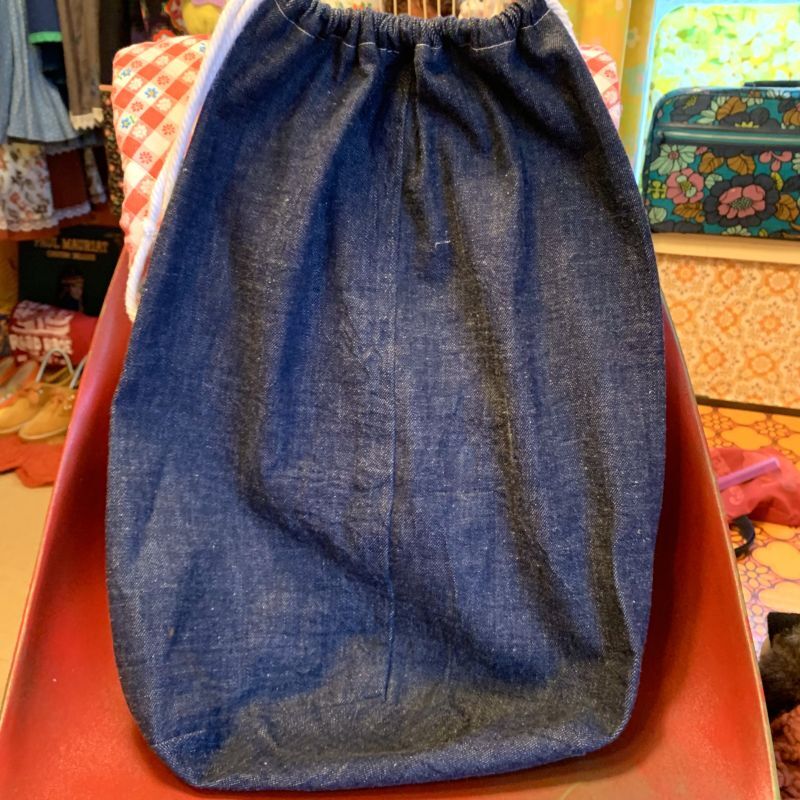 画像: Vintage yacht patchwork denim laundry bag