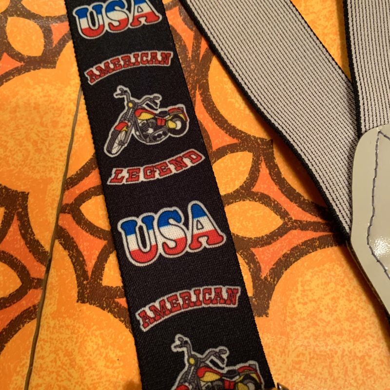 画像: Vintage USA Bike Pattern suspenders