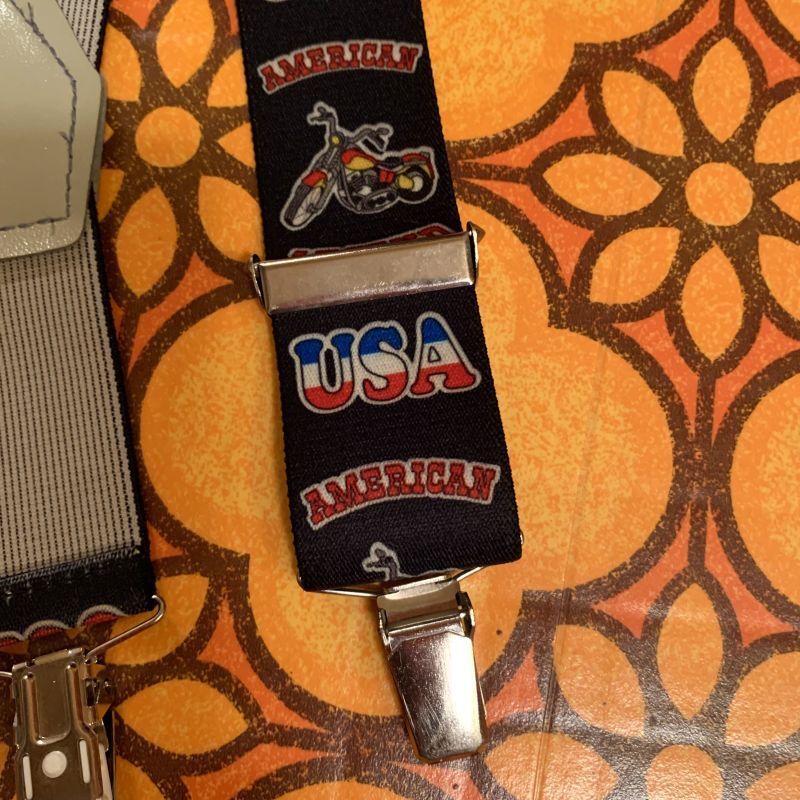 画像: Vintage USA Bike Pattern suspenders