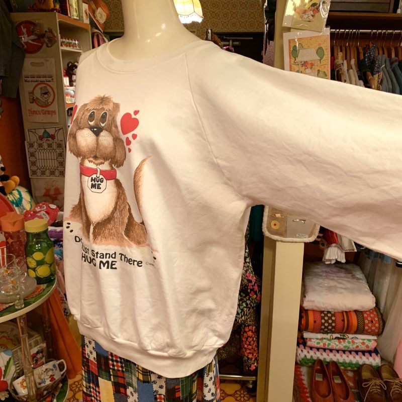 画像: HUG ME Dog printed vintage sweat