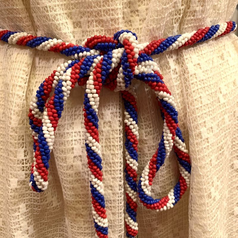 画像: Vintage Tricolor color beaded belt