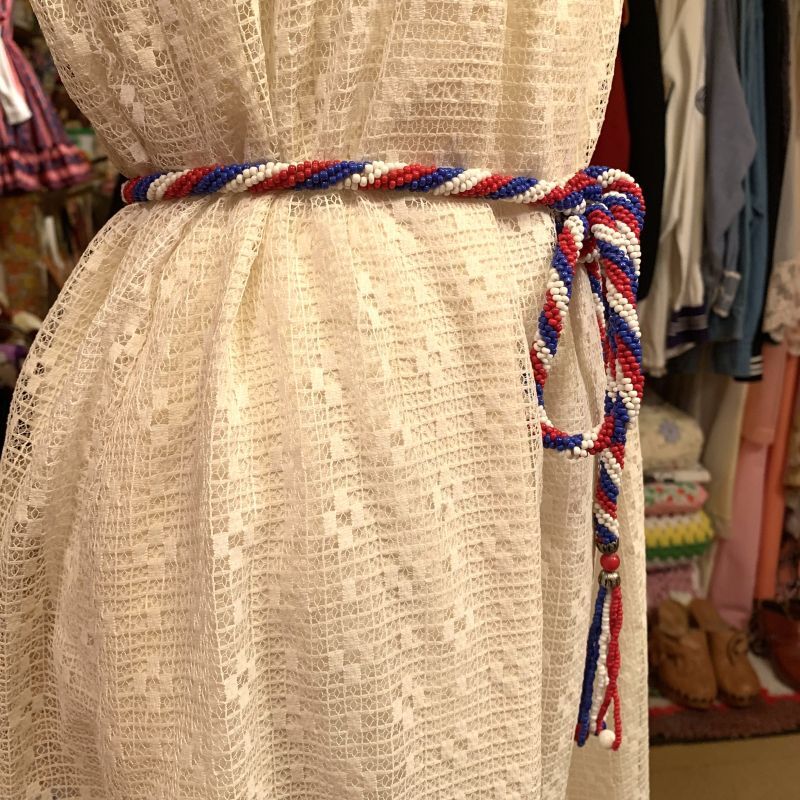 画像: Vintage Tricolor color beaded belt