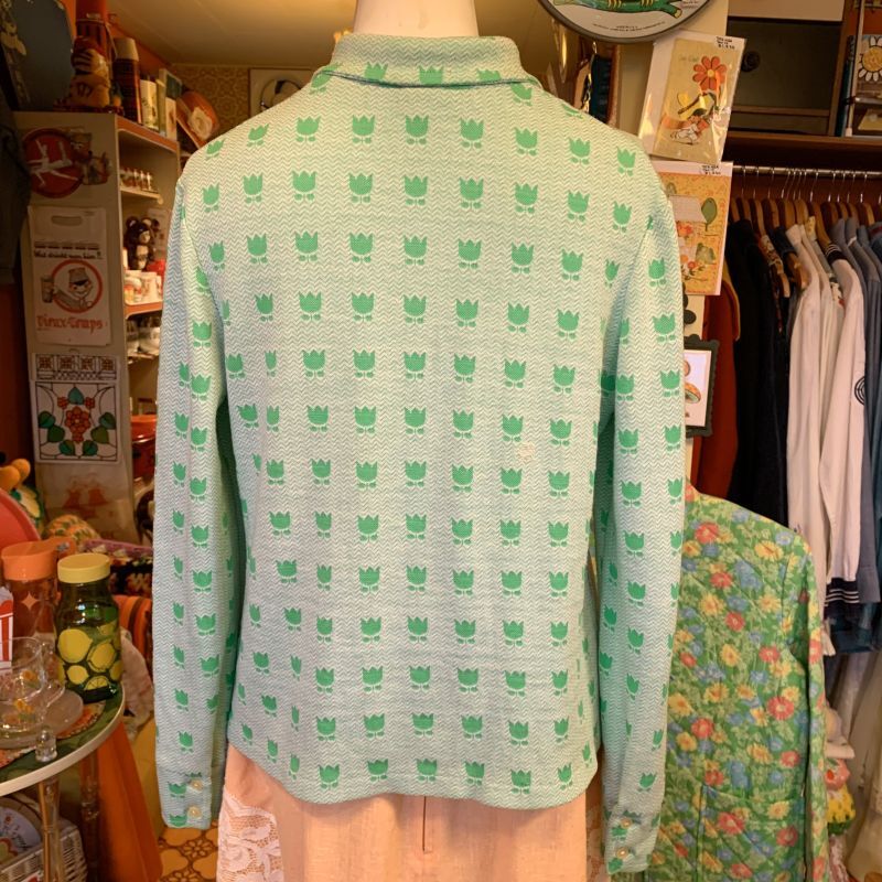 画像: Vintage tulip poly shirt