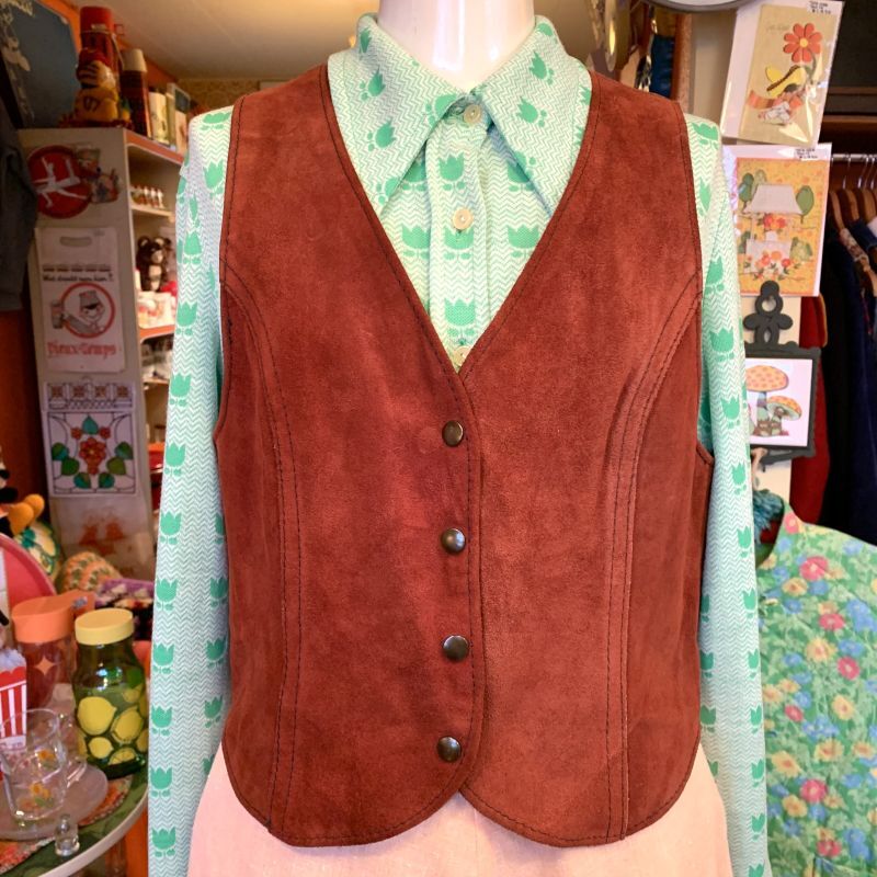 画像: Vintage suede vest