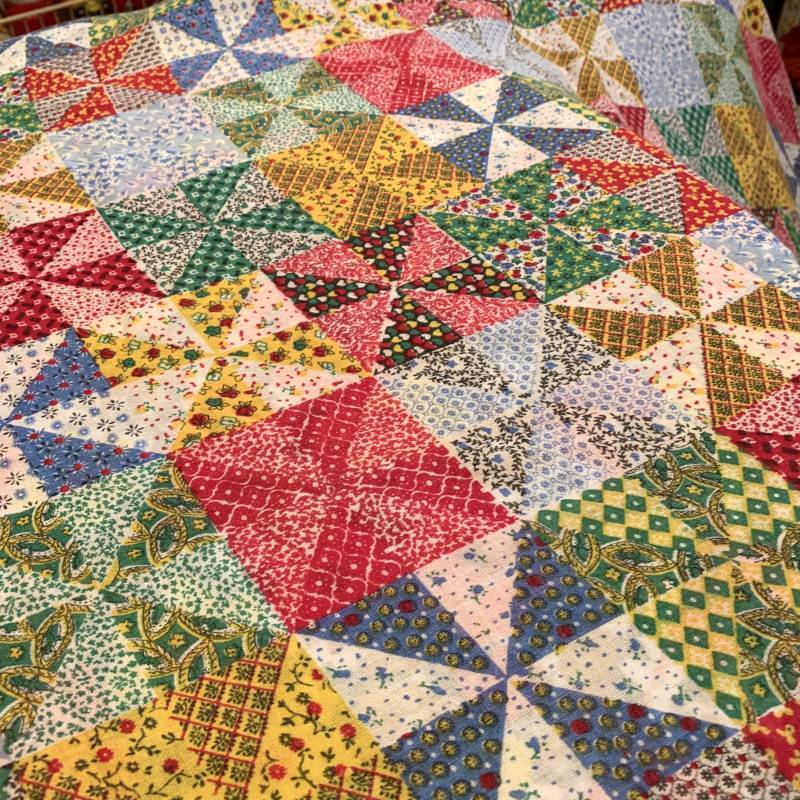 画像: Vintage patchwork pattern cut cloth   B