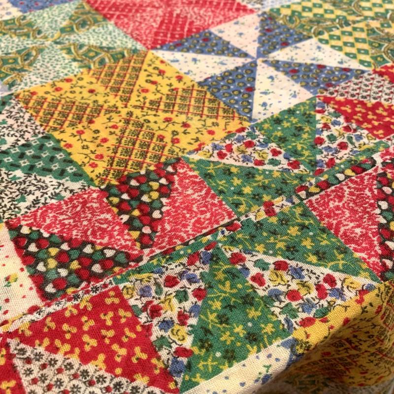 画像: Vintage patchwork pattern cut cloth   B