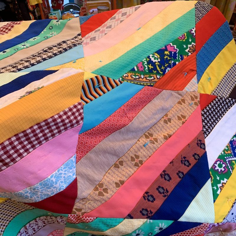 画像: VINTAGE Patchwork quilt  BigSize