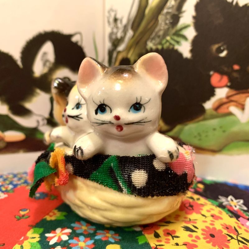 画像: Three little kittens pottery ornament