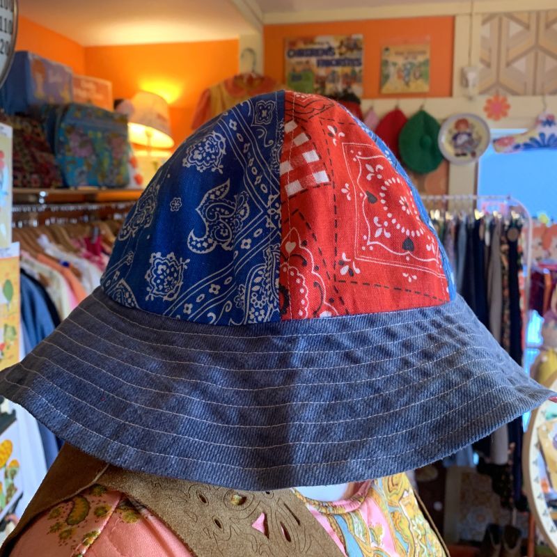 画像: 70'S USA DEADSTOCK Bandana・Denim Hat