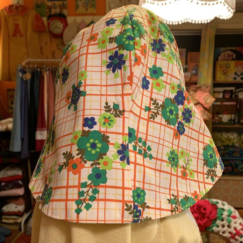 画像: Reversible flower pattern&patch hat