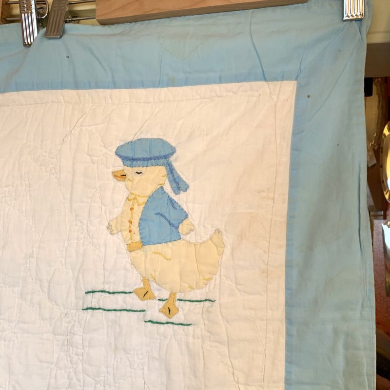 画像: 50'S Vintage bird patch quilt