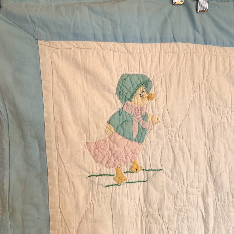 画像: 50'S Vintage bird patch quilt