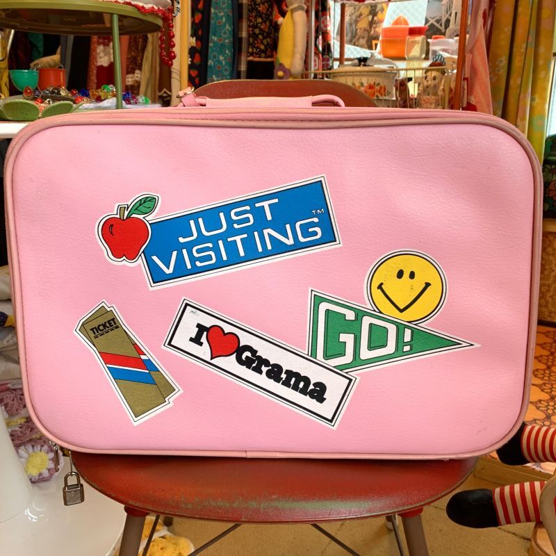 画像: Vintage sticker print trunk bag