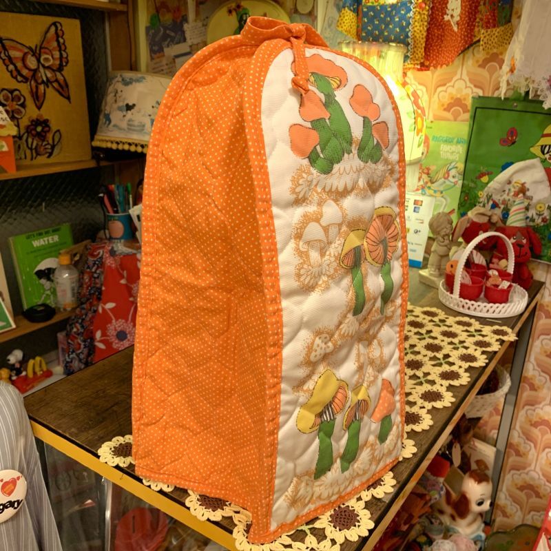 画像: 70'S Mushroom&polka dots quilt cover