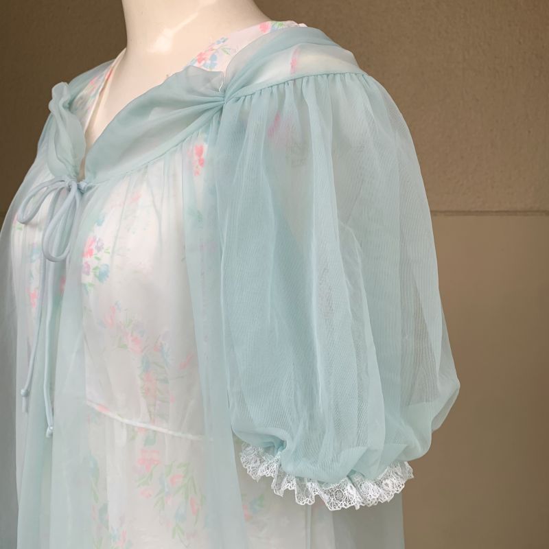 画像: Vintage light blue lingerie top