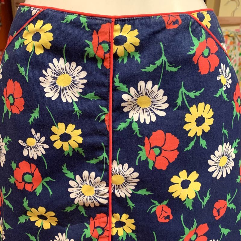 画像: 70'S Flower pattern skirt