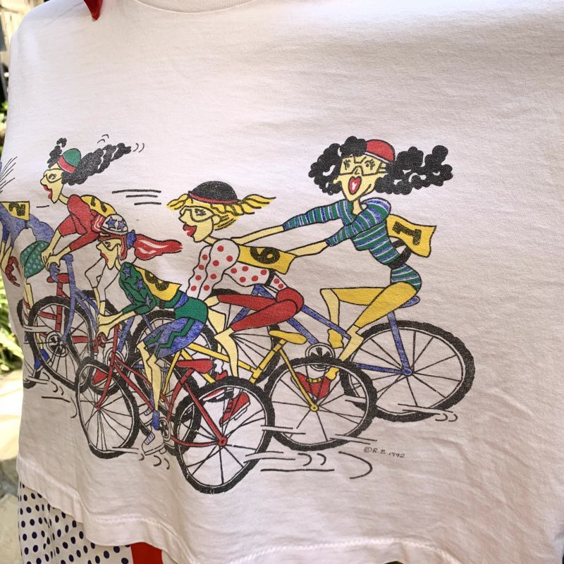 画像: 90'S bicycle race double sided printed tee