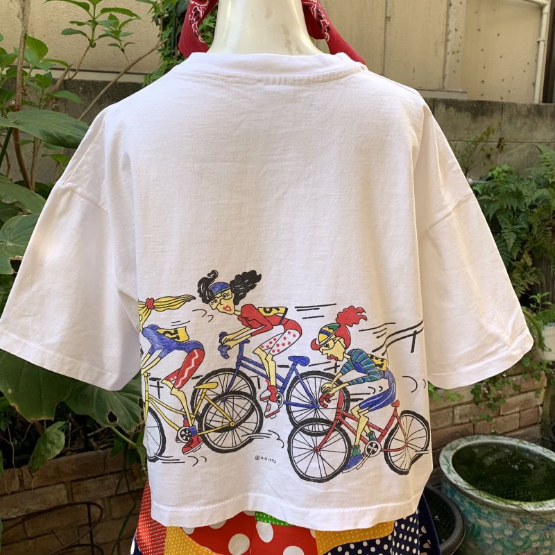 画像: 90'S bicycle race double sided printed tee