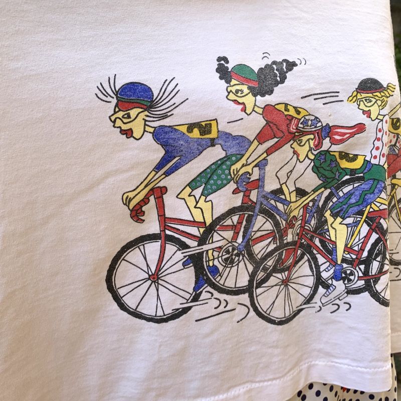 画像: 90'S bicycle race double sided printed tee