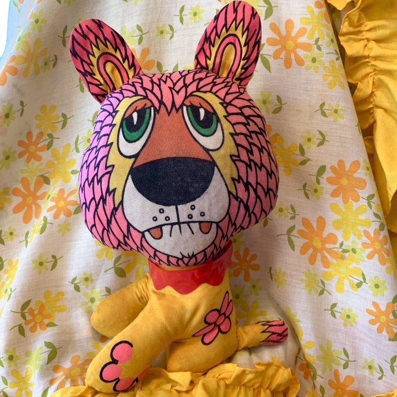 画像: 70'S Flower Lion stuffed toy