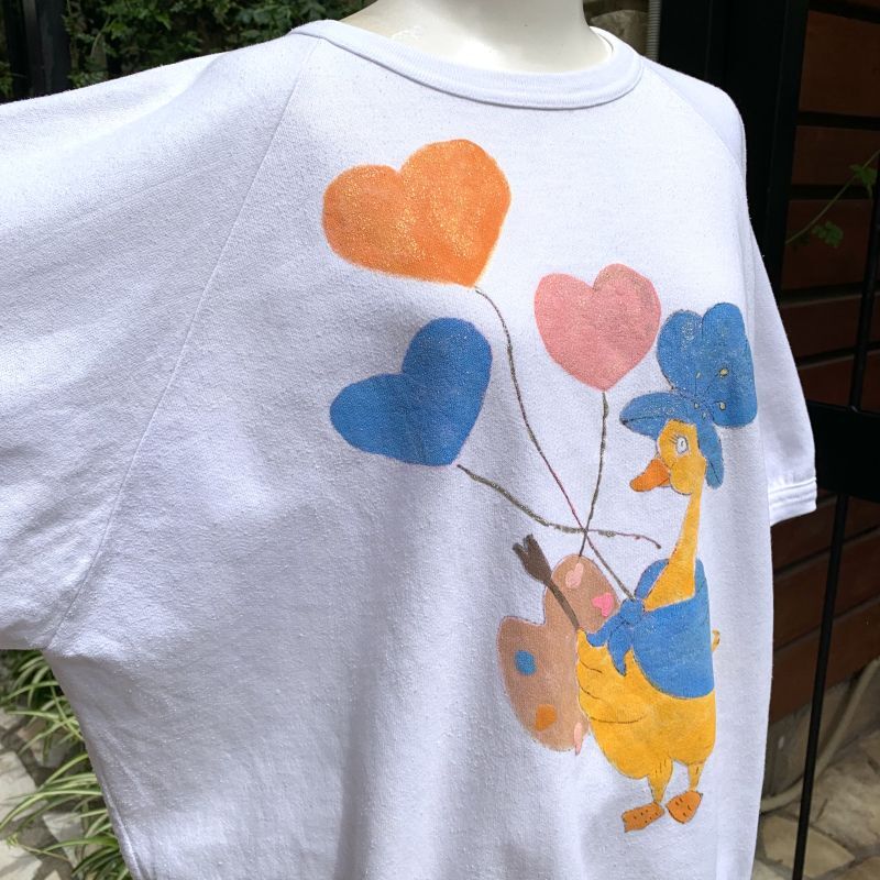 画像: Vintage Heatballoon drawing duck printed short sleeve sweat