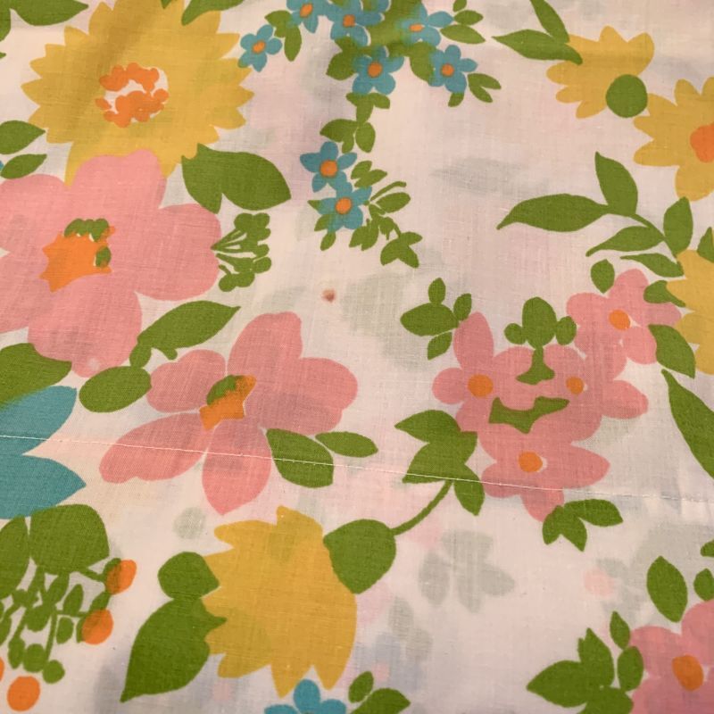 画像2: 70'S  Colorful flower pattern pillow cover