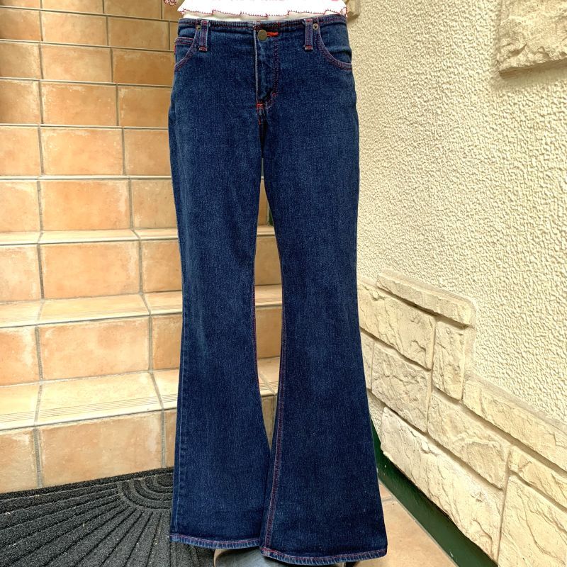 画像: Vintage red stitch bootcut denim pants