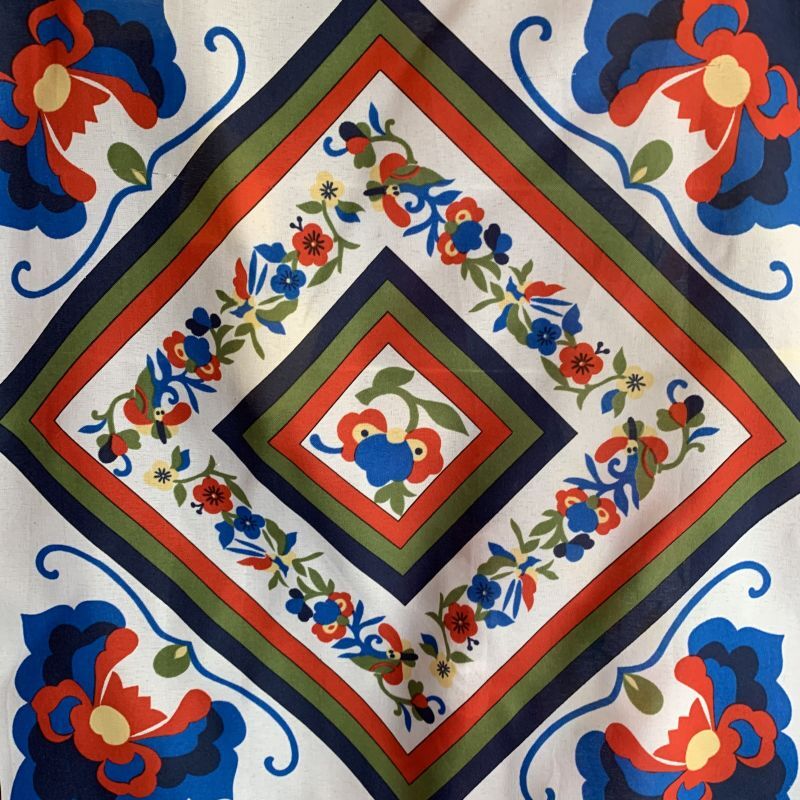 画像: 70'S〜80'S  Vintage Roberta di Camerino flower pattern scarf