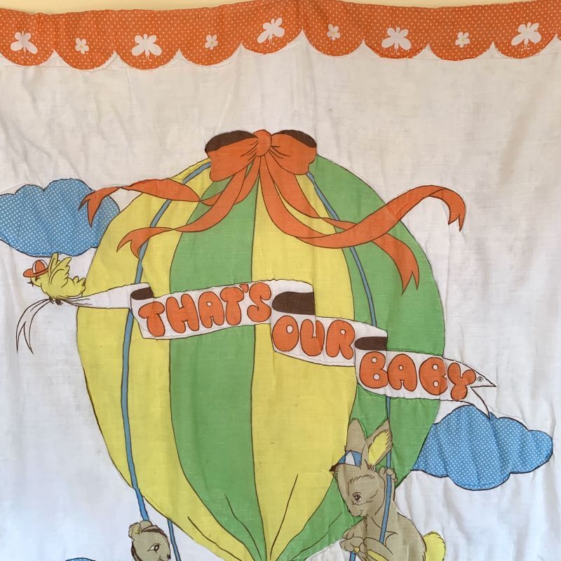 画像: 70'S Air balloon&good friends animals pattern children's comforter