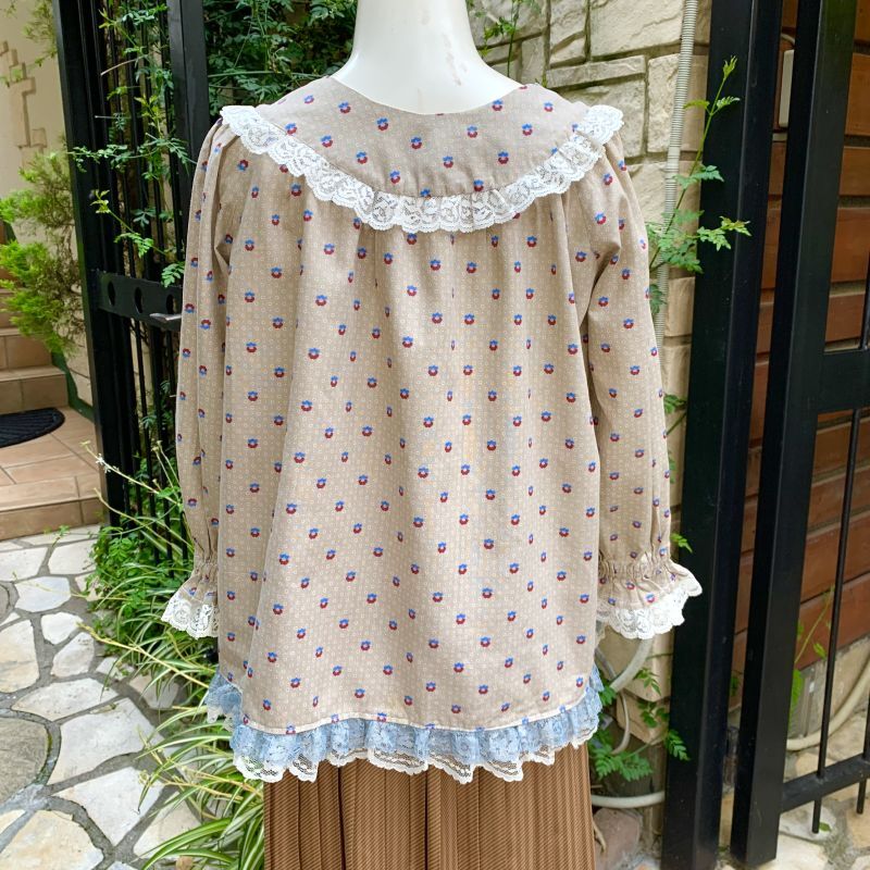 画像: Vintage flowerlace pullover top