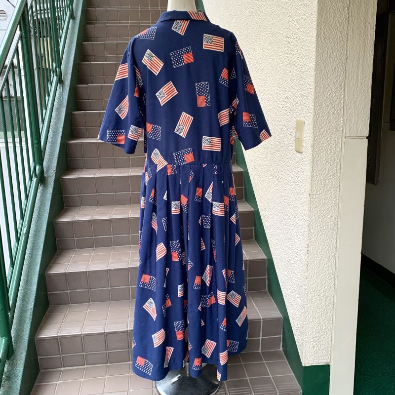 画像: American flag pattern cotton dress