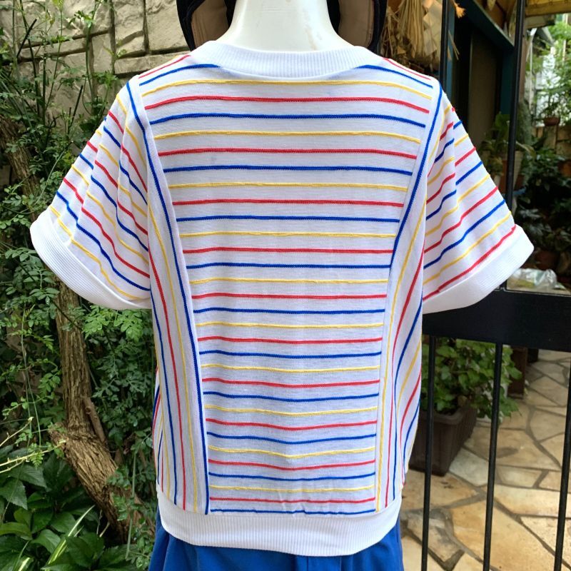 画像: (SALE) Vintage 3color border snoopy patch top