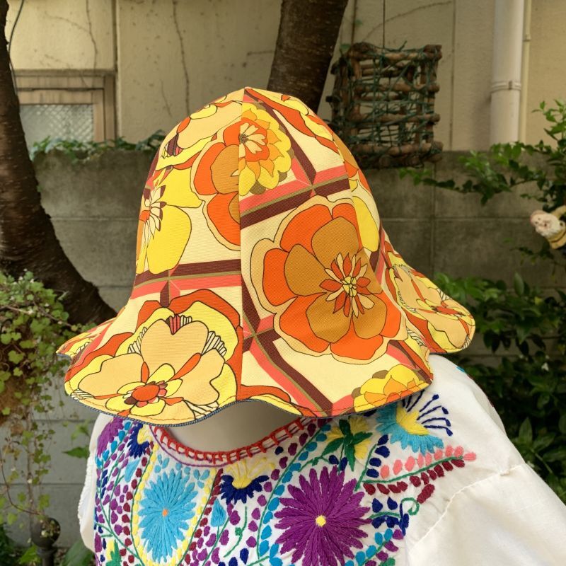 画像: Handmade Flower/Denim reversible tulip hat