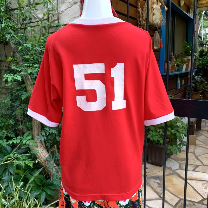 画像: Vintage Rd/Wh  Numbering tee