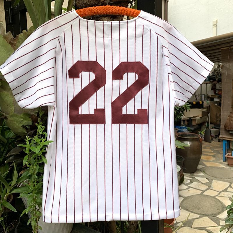 画像: Vintage bordeaux brown baseball shirt