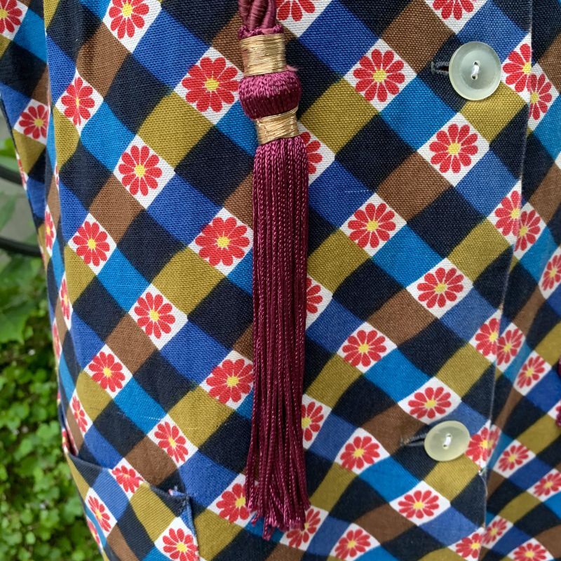 画像2: Vintage bordeaux pink tassel belt