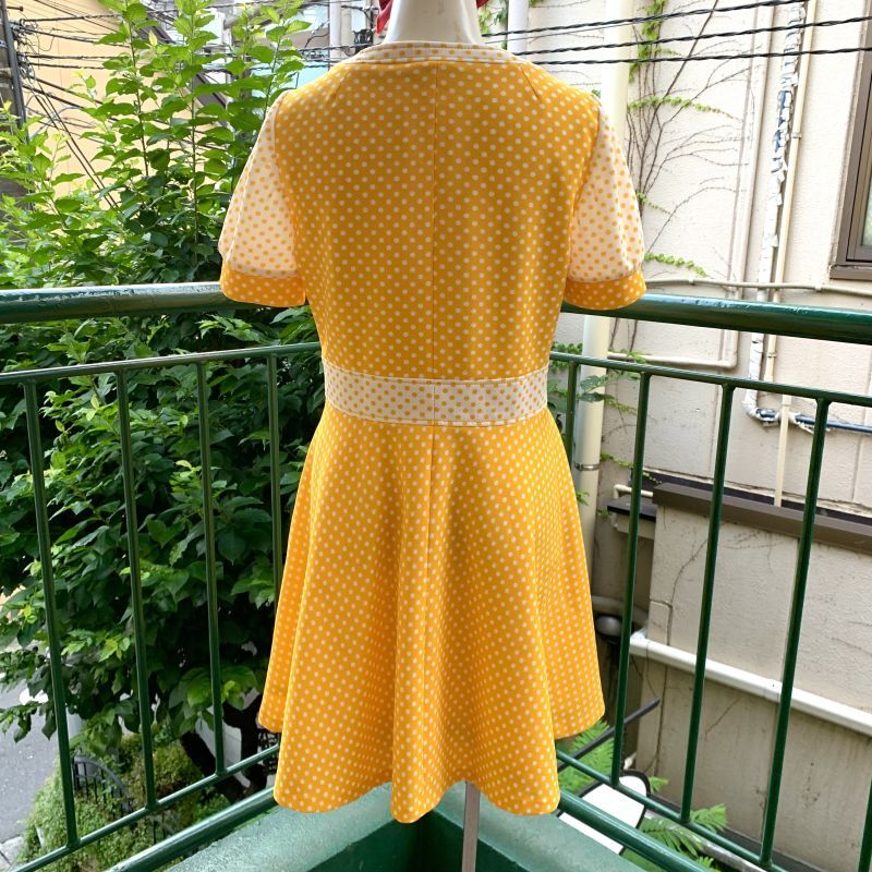 画像: Ye/Wh polka dots onepiece