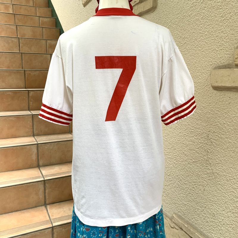 画像: Vintage Wh/Rd Numbering tee