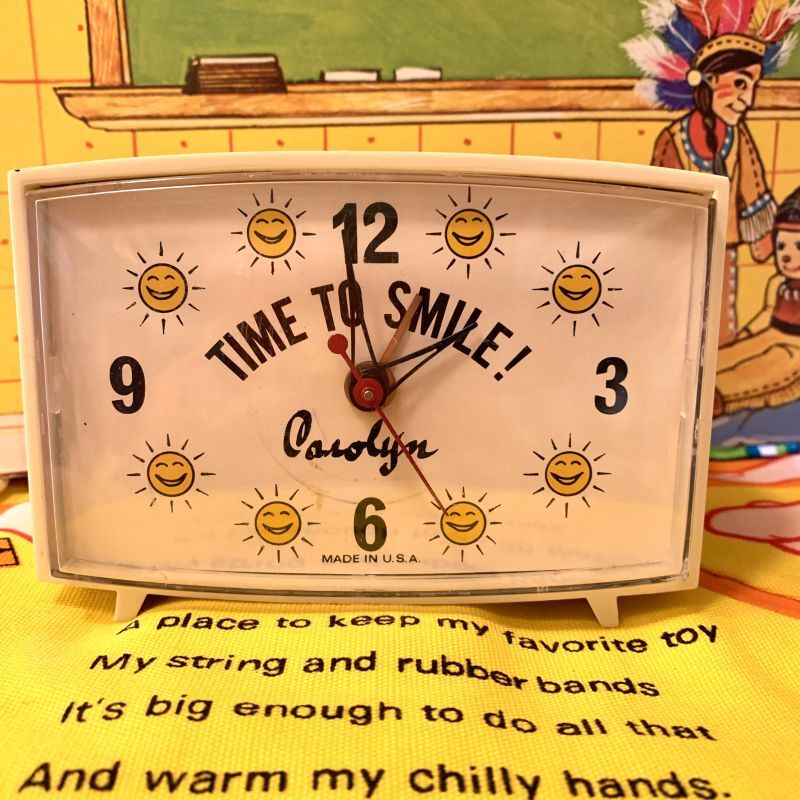 画像: vintage alarm clock "Time to smile"