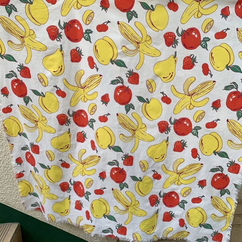 画像: Vintage Fruit pattern cloth