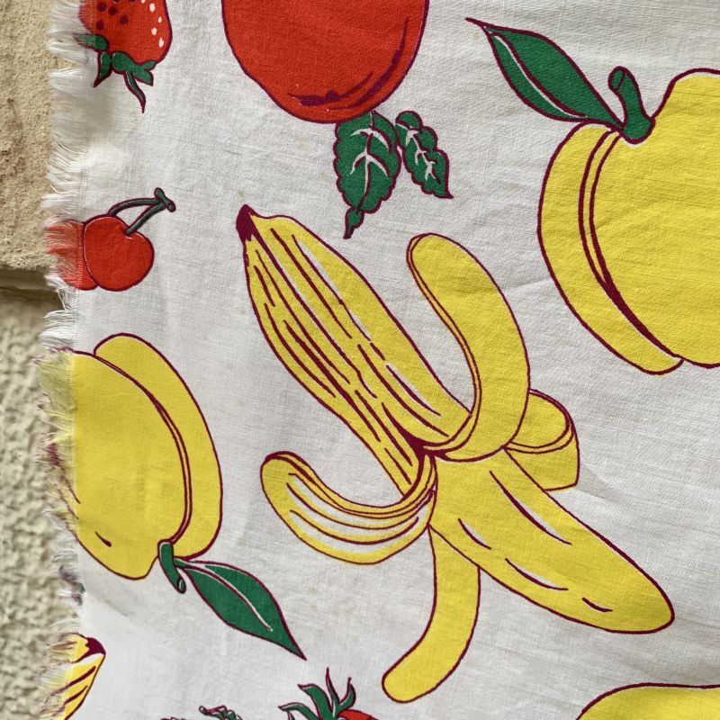 画像: Vintage Fruit pattern cloth