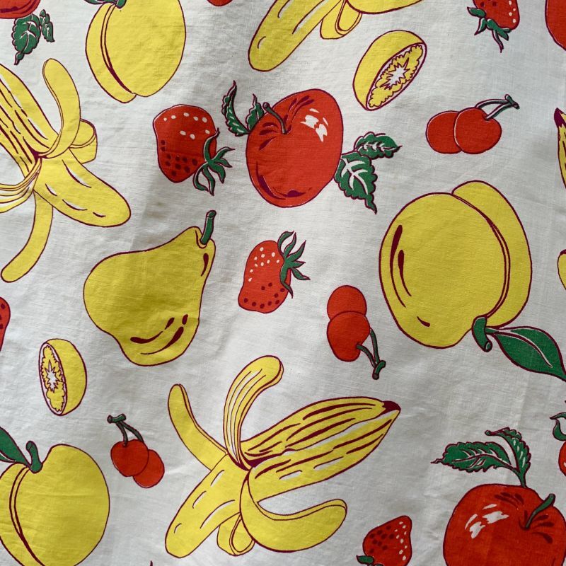 画像: Vintage Fruit pattern cloth