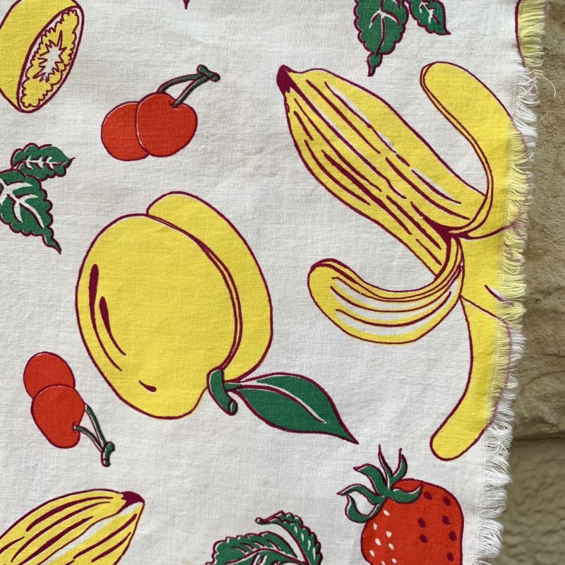 画像2: Vintage Fruit pattern cloth
