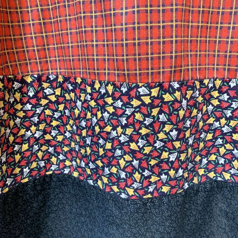 画像: (SALE) Vintage switching fabric wrap skirt