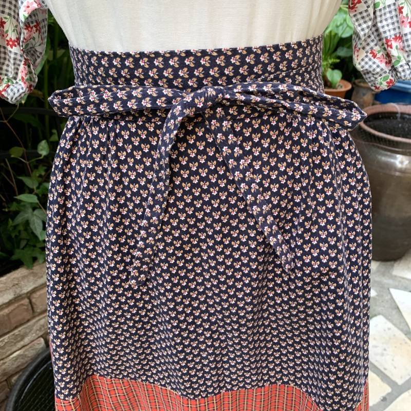 画像: (SALE) Vintage switching fabric wrap skirt